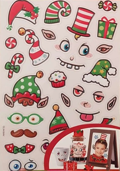 Naklejki świąteczne humorystyczne 4 rodzaje