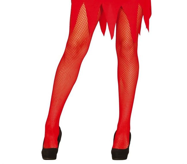 Rajstopy kabaretki - czerwone