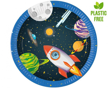 Kosmos Rocket Space - Talerzyki 23cm 8 sztuk