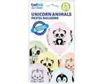 Balony 12" nadruk "Zwierzęta unicorn" mix 6 sztuk
