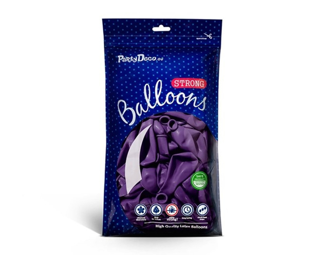 Balony Bel 12" metalik fioletowe PURPLE 10 sztuk