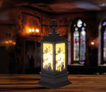 Halloweenowa latarenka ze świecą LED