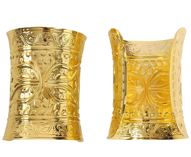 Akcesoria Egipskie - Bransoleta, metalowa złota 2 sztuki