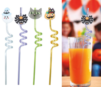 Hokus Pokus - Słomki zakręcone 4 sztuki