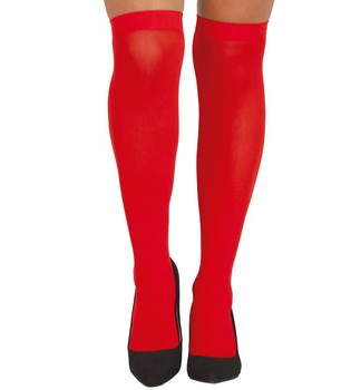 Pończochy gładkie - czerwone