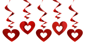 Świderki walentynkowe serduszka 5 sztuk