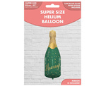 Balon foliowy 37" Butelka Szampana Hooray zielona