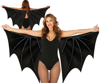 Peleryna nietoperza, czarna 150x70cm