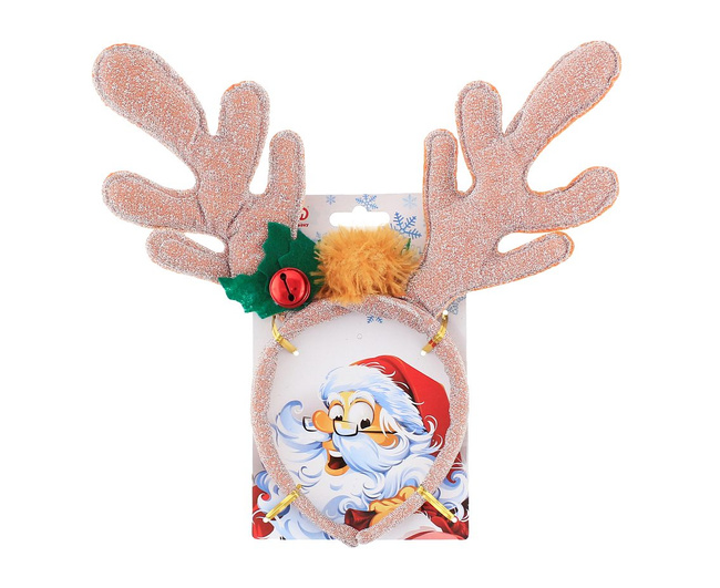 Rogi Renifera na opasce - złote