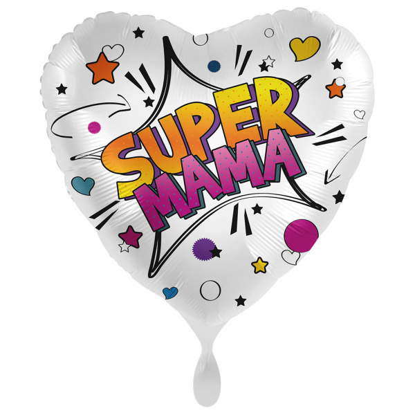 Balon foliowy 18" Serce - Super Mama