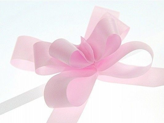 Kokarda ściągana 2cm jasno różowa