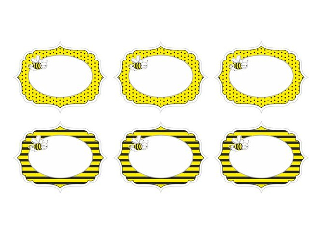 Pszczółki - Etykieta Candy Bar 6 sztuk