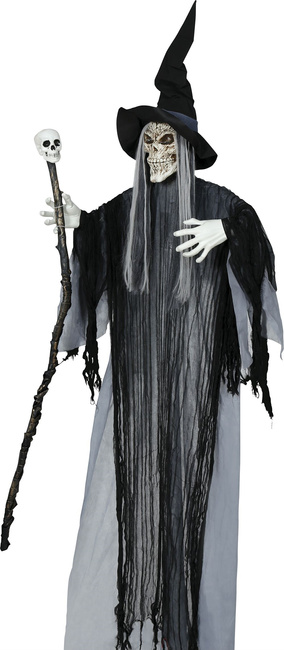 Wiszący Szkielet czarownicy 180cm (interaktywny)