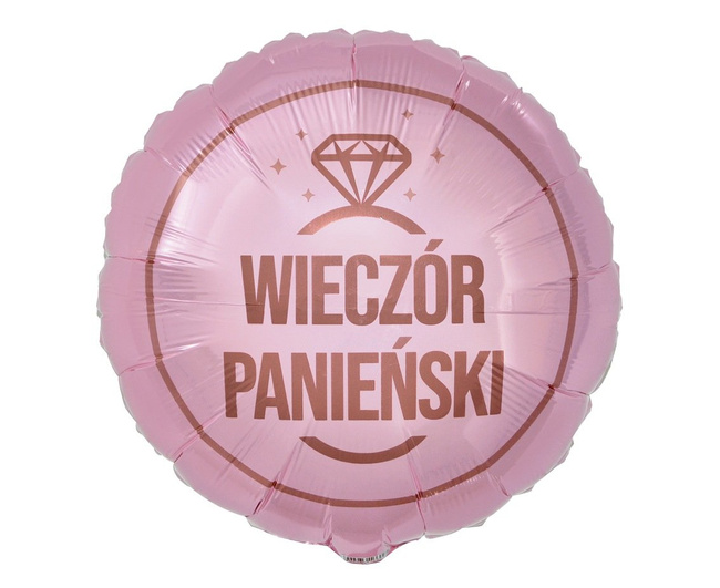 Balon foliowy 18" Wieczór Panieński, róż