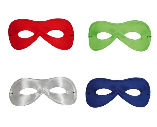 Maska karnawałowa "Pierrot" metalizowana, różne kolory