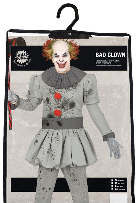 Kostium Klaun szary - zabójca