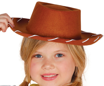 Kapelusz dziecięcy kowboj - brązowy