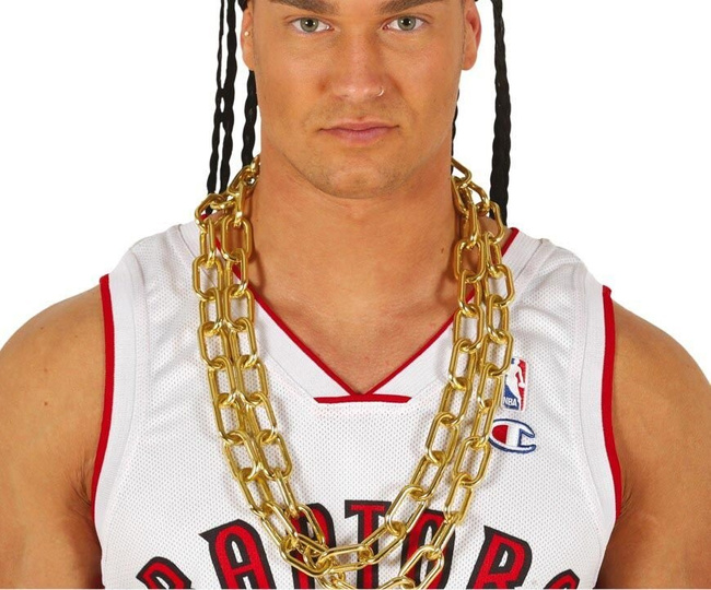 Naszyjnik "Łańcuch" złoty plastikowy 180cm