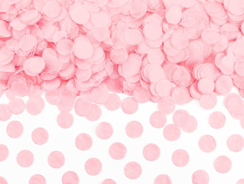 Konfetti bibułowe kółka 15g - róż jasny