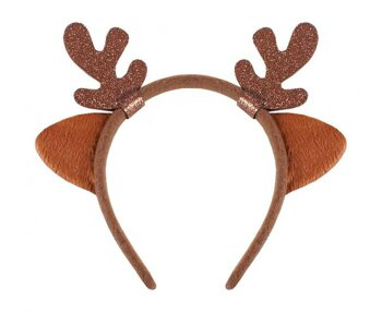 Opaska "Rogi renifera" małe brązowe