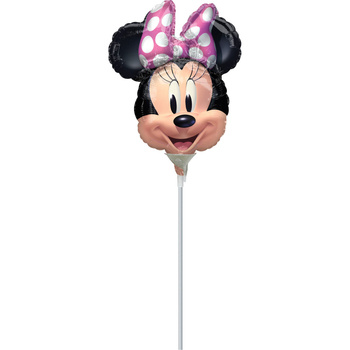 Balon foliowy 14" na patyczku - Minnie Mouse