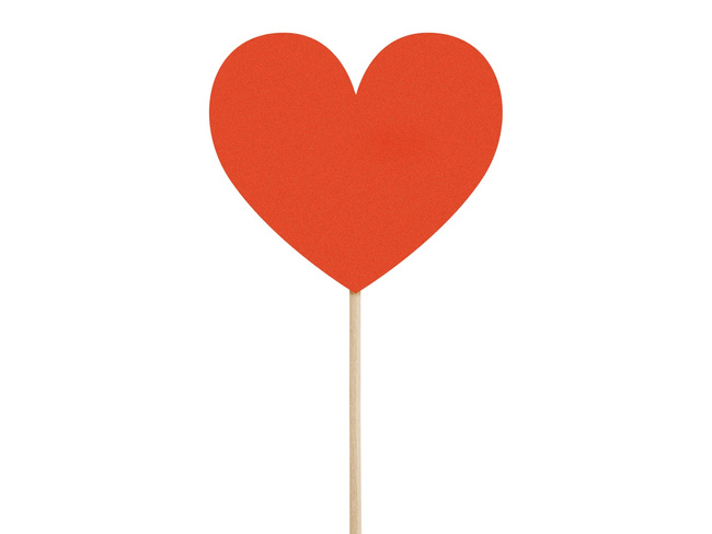 Dekoracja Bufetu - Piker serduszko 6 sztuk