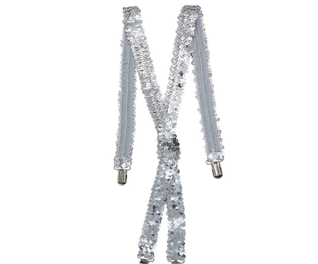 Szelki cekinowe - srebrne