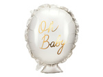 Balon foliowy 19" Baby Shower "Oh Baby" kremowy