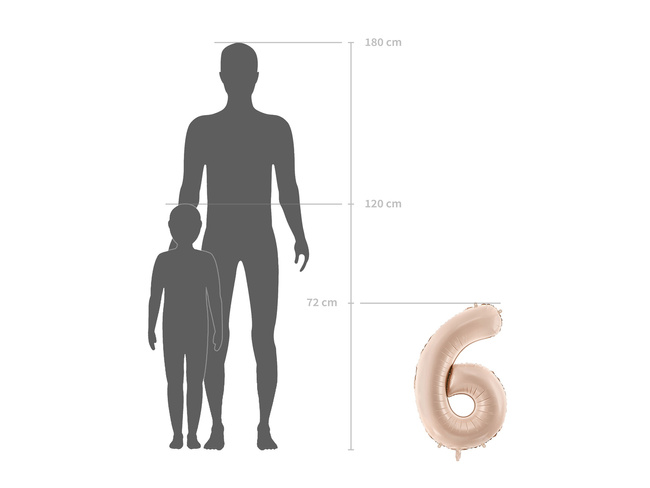 Balon foliowy 28" beżowy numer 2