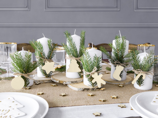 Wizytówka drewniana na stół 10-12cm 2 sztuki