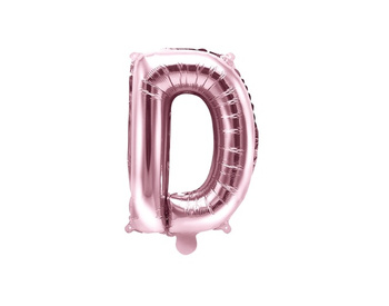 Balon foliowy 14" pudrowy róż Litera D