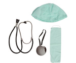 Akcesoria lekarza: Stetoskop wziernik czapka maska