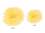 Pompon bibułowy 25cm - żółty