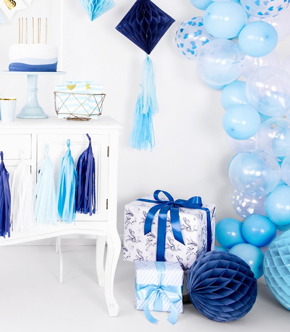 Tasiemka satynowa 3,8cm 25m niebieska błękitna