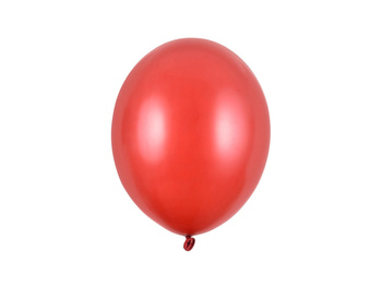 Balony Bel 12" metalik czerwony POPPY RED 10 sztuk