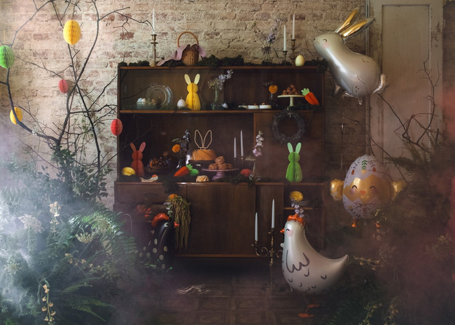 Balon foliowy 22" Chodzący zwierzak - Kura biała