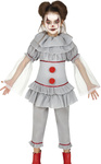 Kostium dziecięcy Klaun zabójca, szara tunika i spodnie