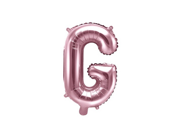 Balon foliowy 14" pudrowy róż Litera G