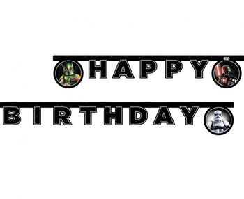Star Wars Galaxy - Baner Happy Birthday 2m