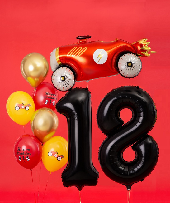 Balony foliowe 34" czarny numer 18