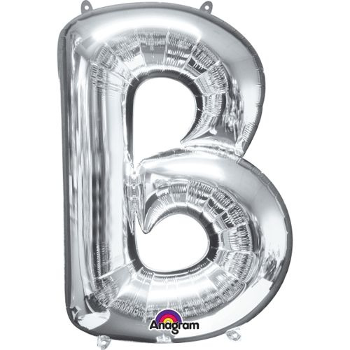 Balon foliowy 16" Srebrna Litera B