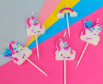Świeczki urodzinowe pikery Jednorożec Pony 5 sztuk