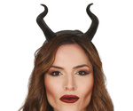 Opaska "Rogi diabła" czarne zakręcone