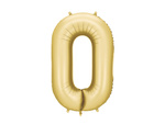 Balon foliowy 34" mat złoty numer 0