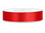 Tasiemka satynowa 1,2cm 25m czerwona