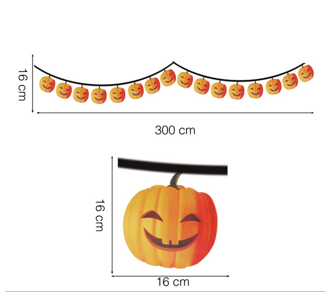 Girlanda "Dynie" 16cm x 300cm