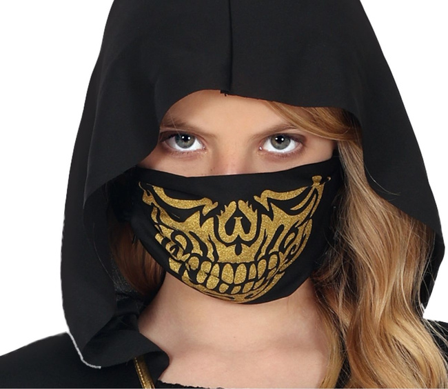 Kostium dziecięcy "Ninja" czarno-złoty