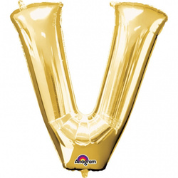 Balon foliowy 16" Złota Litera V