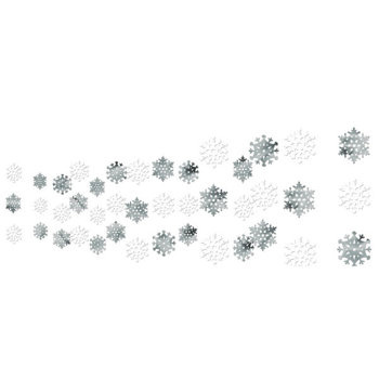 Girlanda szeroka "Śnieżki" 30cm x 3m