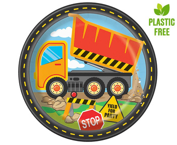 Budowniczy - Talerzyki papierowe 23 cm 8 sztuk